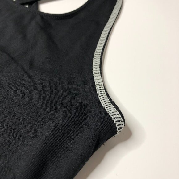 𝅺matrix Racerback Flared White Stitched Black Active Stretchy Tank Top SIZE XS - Picture 5 of 11